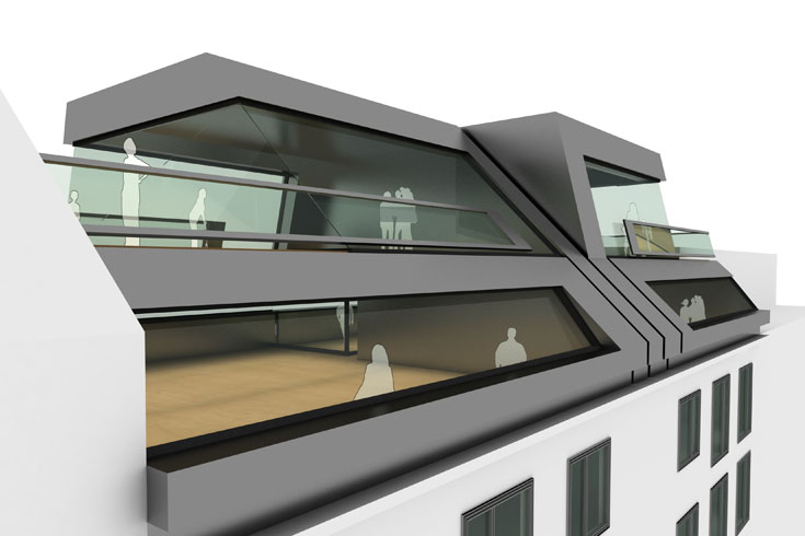 Dachgeschoss Visualisierung Modenapark